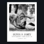 Poster Pôster Personalizado de Fotos e Detalhes do Casame<br><div class="desc">Comemore seus momentos mais significativos com este pôster de foto de casamento personalizado em estilo de museu, projetado para transformar qualquer foto favorita em arte de parede atemporal e inspirada em galerias. Com uma grande imagem central bordeada por um acabamento branco limpo e tipografia clássica, este layout de pôster minimalista...</div>