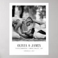 Pôster Personalizado de Fotos e Detalhes do Casame