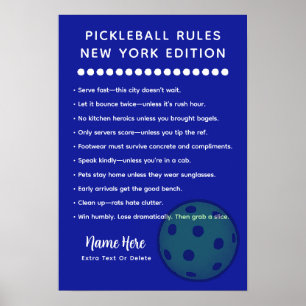 Poster Pôster Personalizado de Pickleball Edição Nova Yor