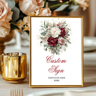 Poster Pôster Personalizado Floral Eucalipto Vermelho Esc