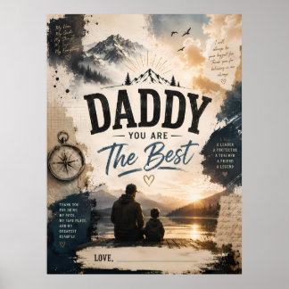 Poster Pôster Personalizado Papai Você É O Melhor