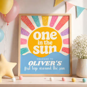 Poster Pôster Personalizado 'Um no Sol' com Nome