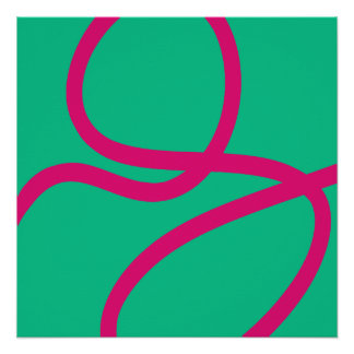 Póster Poster – Pink Lines on Green