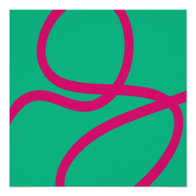 Póster Poster – Pink Lines on Green (Frente)