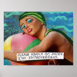 Poster POSTER-PLEASE PARTEM AMAVELMENTE. Eu INTROVERTING.