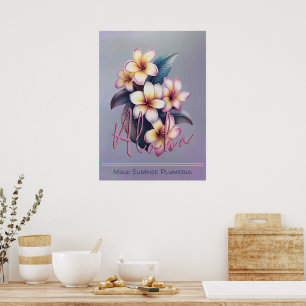 Poster Pôster Plumeria Maui Sunrise