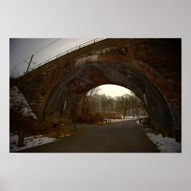 Poster Pôster Ponte Arqueada no Inverno (Frente)