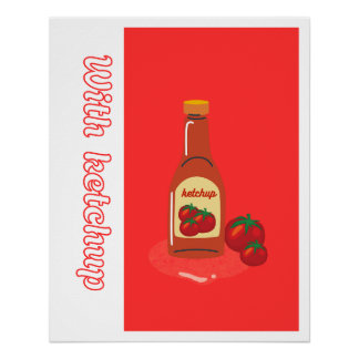 Póster Poster pop art ketchup bold sarcastic