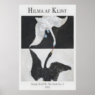Poster Pôster Preto e Branco da Hilma af Klint Swan