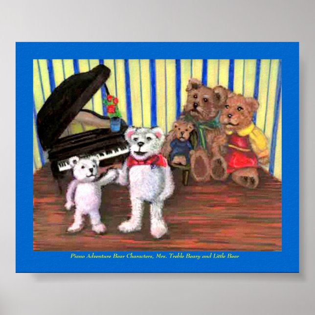 Poster Poster, Primeira Lição de Piano do Urso Pequeno (Frente)