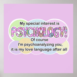 Poster Pôster Psicologia Linguagem do Amor (TDAH, Autista