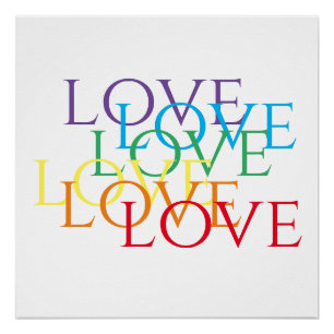 Póster POSTER RAINBOW LOVE 20x20