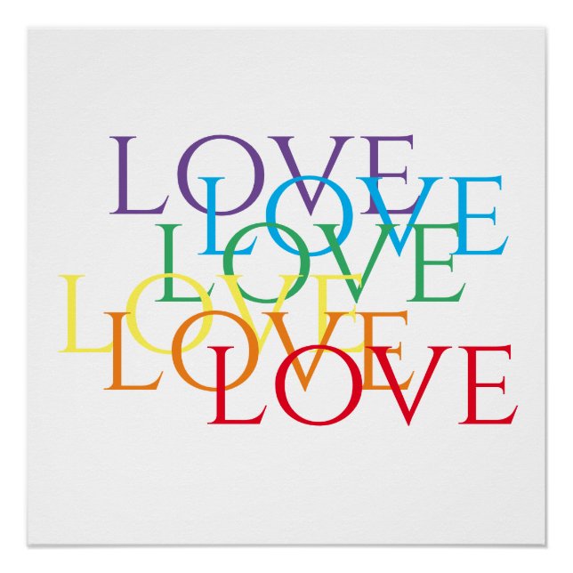 Póster POSTER RAINBOW LOVE 20x20 (Frente)