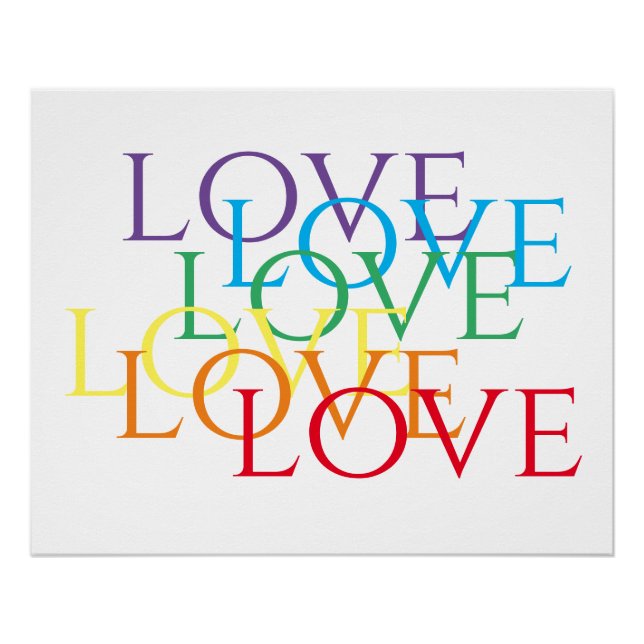 Póster POSTER RAINBOW LOVE 25x20 (Frente)