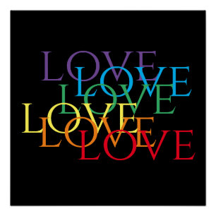 Póster POSTER RAINBOW LOVE II 20x20