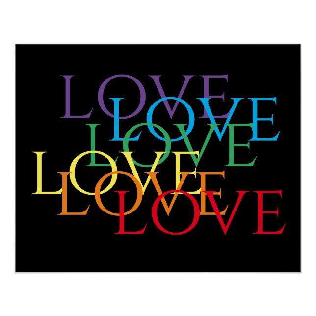 Póster POSTER RAINBOW LOVE II 25x20 (Frente)