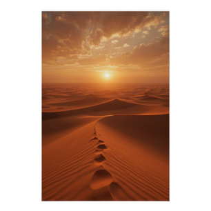 Póster Pôster Red Dune Horizon – Caminho do Deserto Ilumi