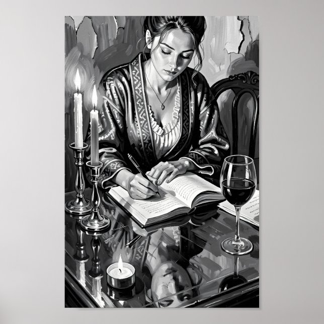 Poster Pôster Reflexos à Luz de Velas em Silêncio (Frente)