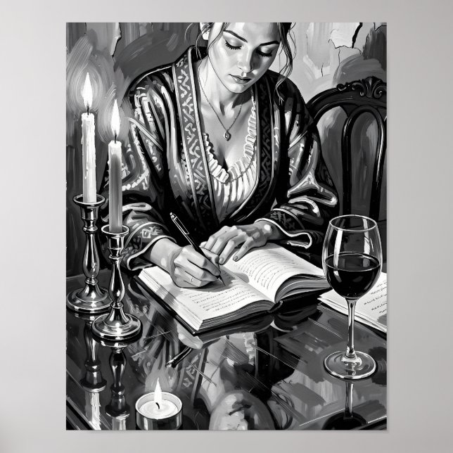 Poster Pôster Reflexos à Luz de Velas em Silêncio (Frente)