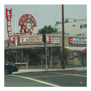 Póster Poster retro do olhar de Los Angeles