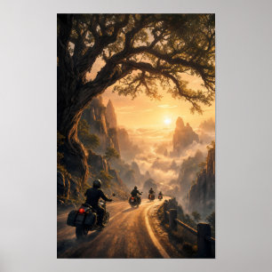 Poster Pôster Riders Chasing Dawn Through Silence