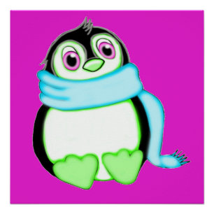 Póster Poster Rosa Perky Penguin
