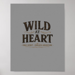 Poster Poster Rústico Wild At Heart Download Digital