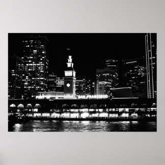 Póster Poster: São Francisco na torre do relógio noturno