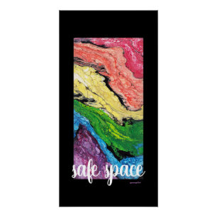 Póster Poster seguro do preto do espaço da arte abstract