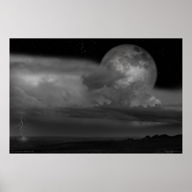Poster Poster: "The Super Moon" - 19 de março de 2011 (Frente)
