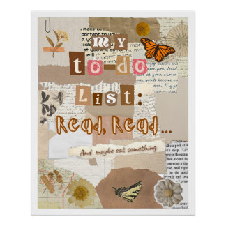 Póster Poster To-Do List Aesthetic Collage | Soft inspo