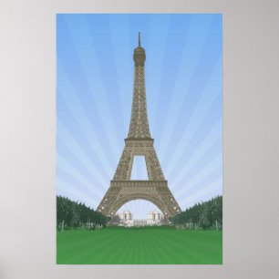 Poster Poster: Torre Eiffel Paris: Desenho vetorial