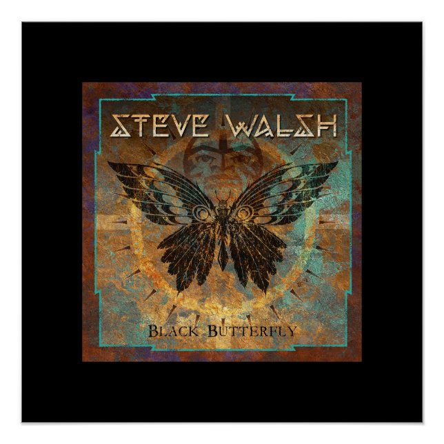 Póster Poster Trabalho de arte da Borboleta Preta (Frente)