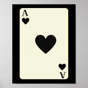 Poster Poster-Trendy Aestic Wall Art da Placa Ace Preta