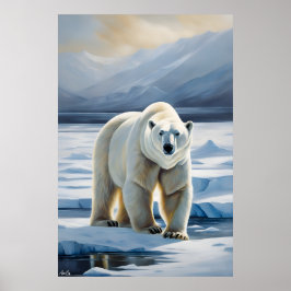 Poster Pôster | Urso Polar | Pintura