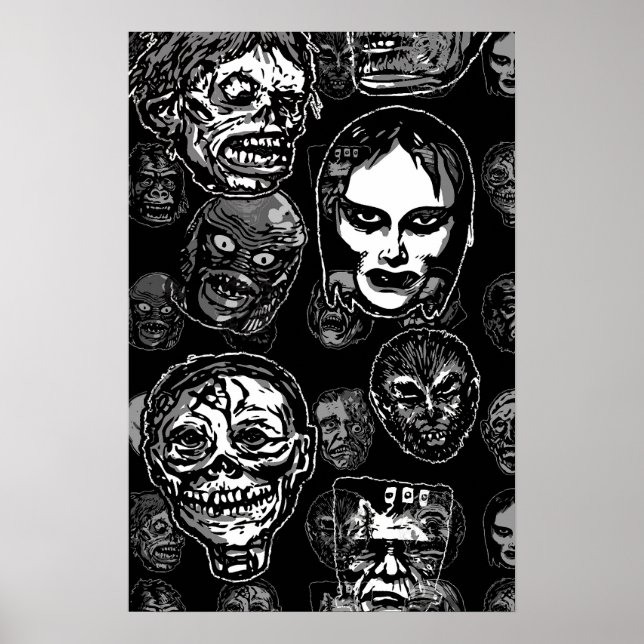 Poster Pôster Variante Pop de Máscaras de Monstros – Terr (Frente)