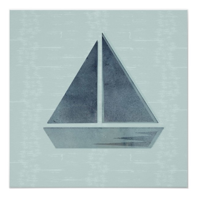Póster Poster Verde abstrato Náutico para Barcos de Naveg (Frente)