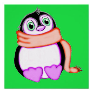 Póster Poster Verde Perky Penguin