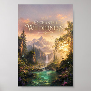 Poster Pôster Vertical Floresta Encantada Arte de Veado
