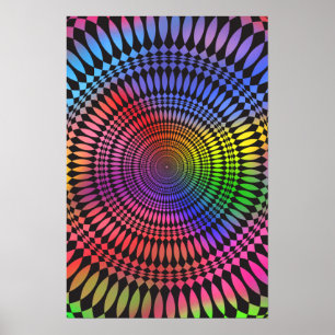 Póster Poster: Vertigem do arco-íris: Abstrato