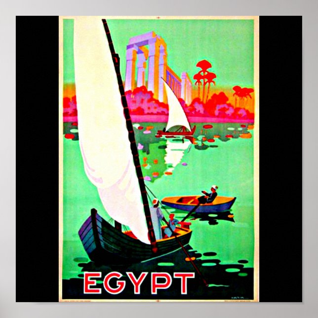 Póster Poster-Viagens vintage Art-Egito (Frente)