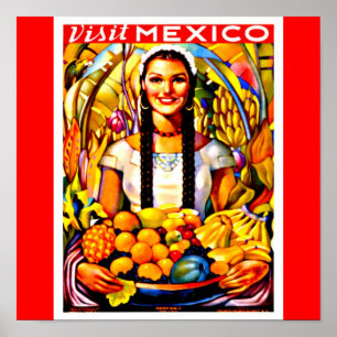 Póster Poster-Viagens vintage Art-México