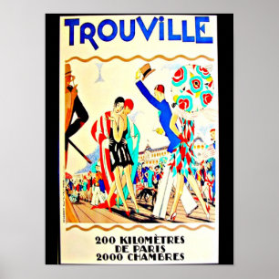 Póster Poster-Viagens vintage Art-Trouville