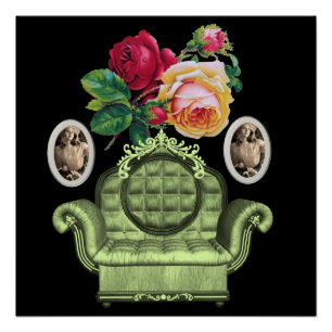 Póster Poster Victoriano Floral