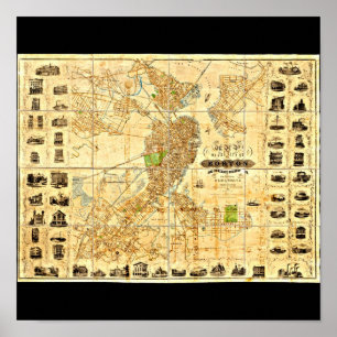 Poster Poster-Vintage Boston Maps-20