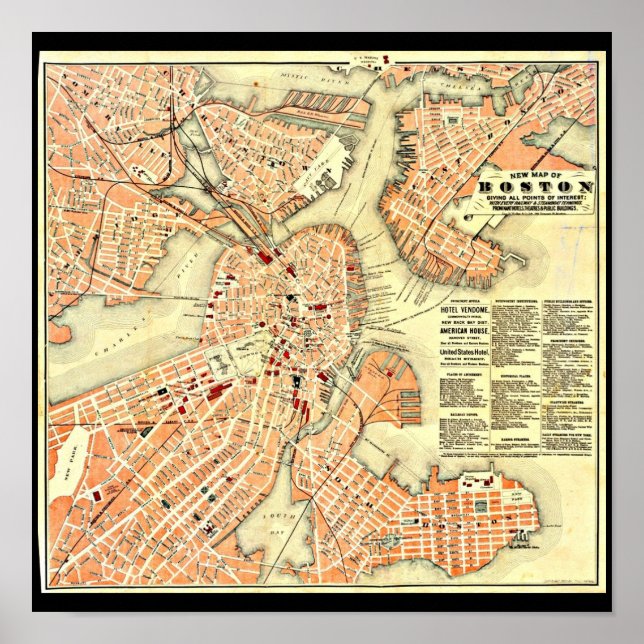 Poster Poster-Vintage Boston Maps-22 (Frente)