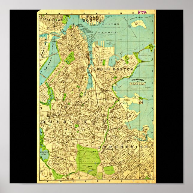 Poster Poster-Vintage Boston Maps-6 (Frente)