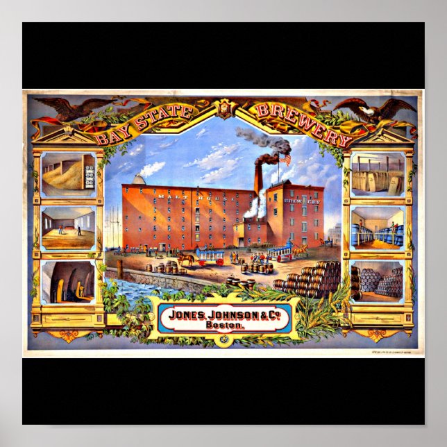 Póster Poster-Vintage Boston Trabalho de arte-22 (Frente)