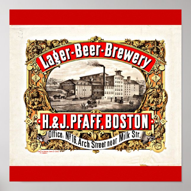 Póster Poster-Vintage Boston Trabalho de arte-43 (Frente)