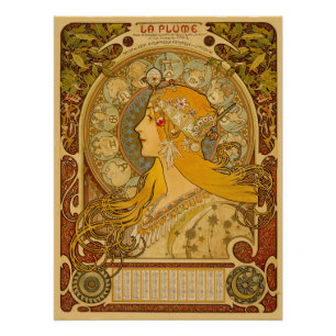 Póster Poster vintage La Plume